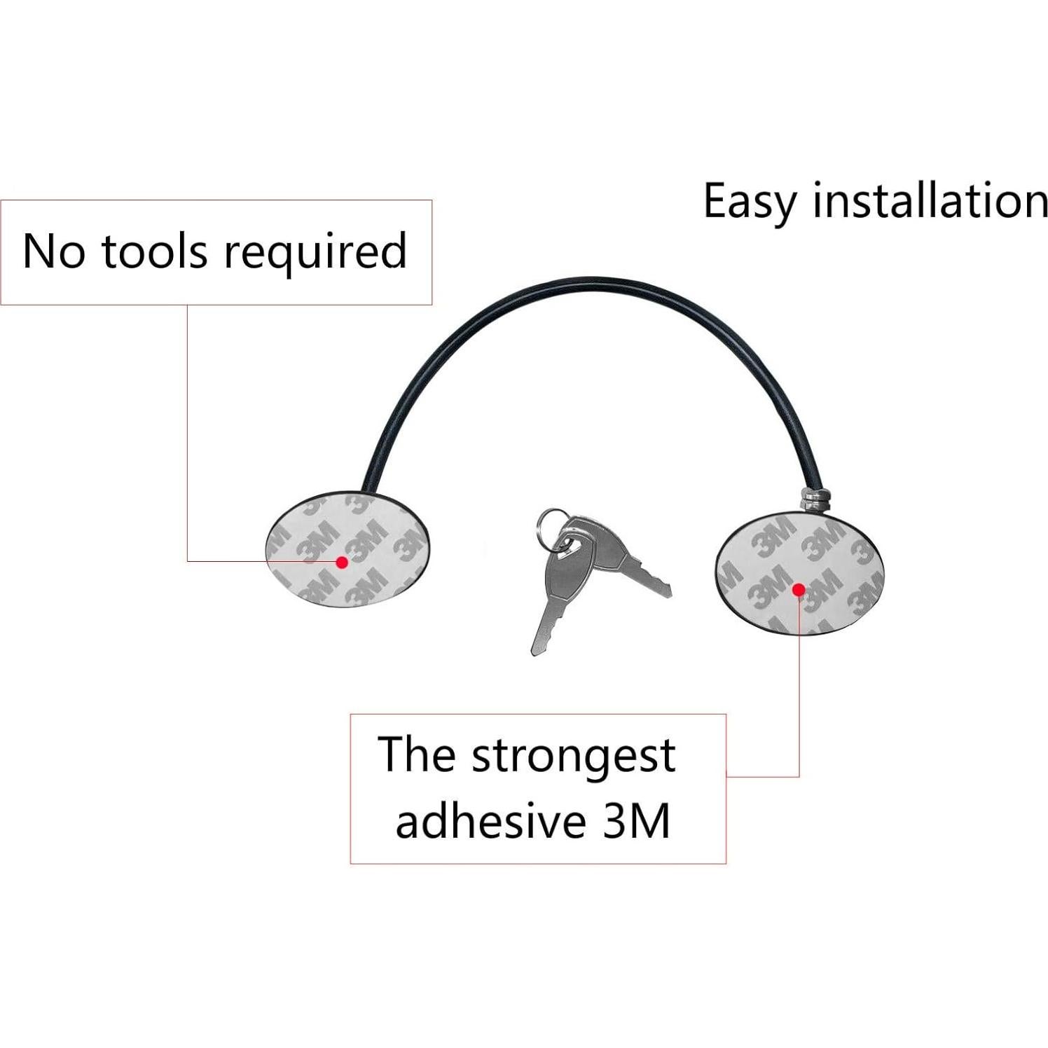 Cerradura para Refrigerador REZIPO con 2 Llaves - Negro