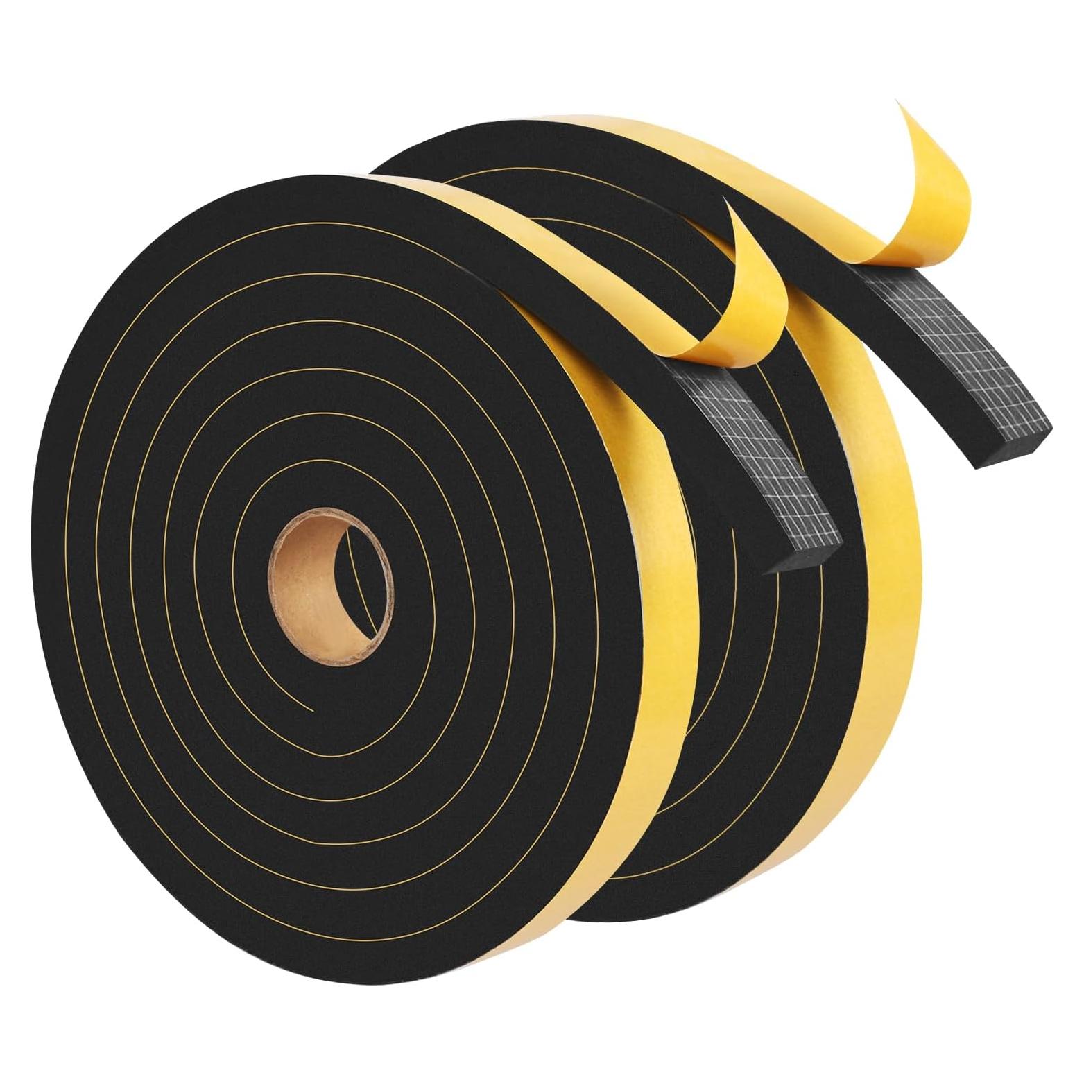 Burlete de Espuma YIJUHOU 2.54 cm x 1.27 cm x 6.1 m Aislante