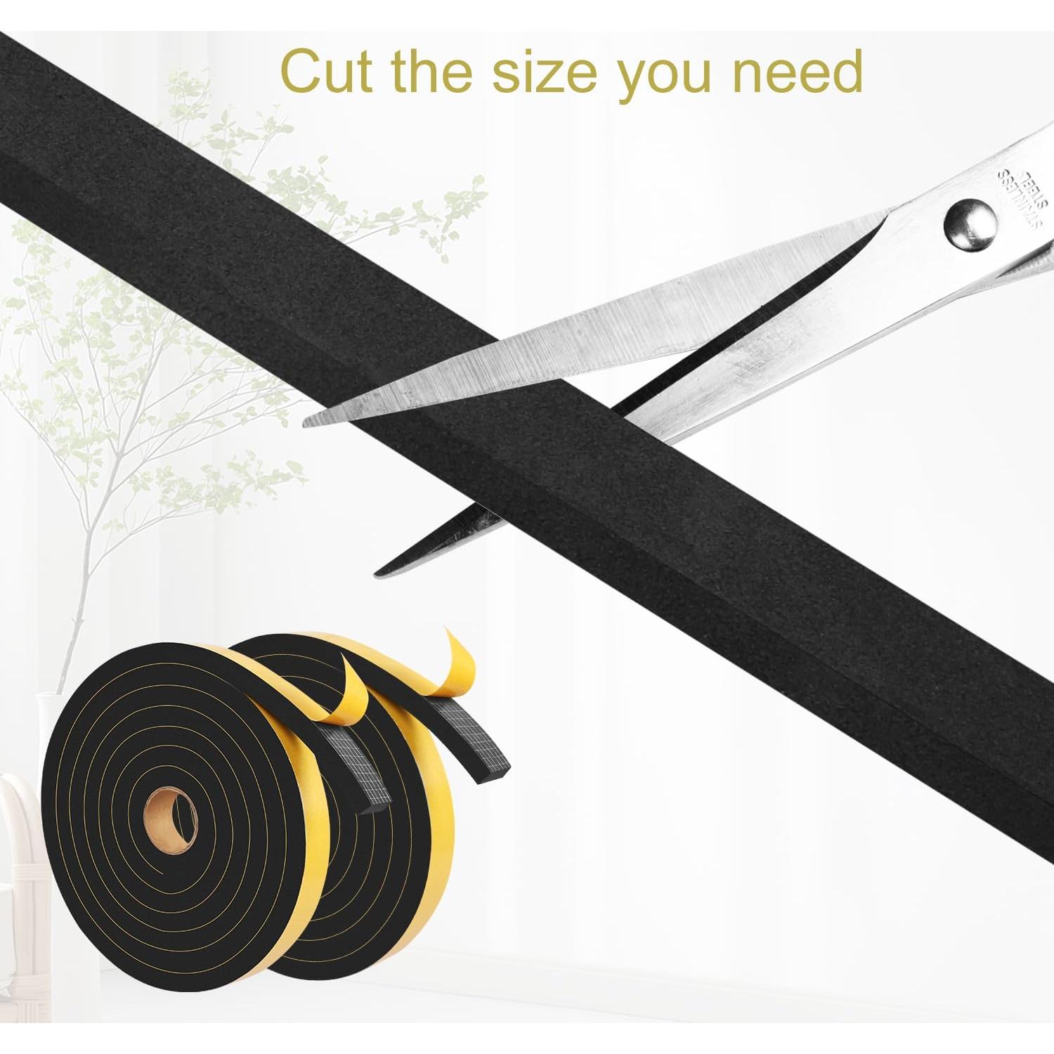 Burlete de Espuma YIJUHOU 2.54 cm x 1.27 cm x 6.1 m Aislante