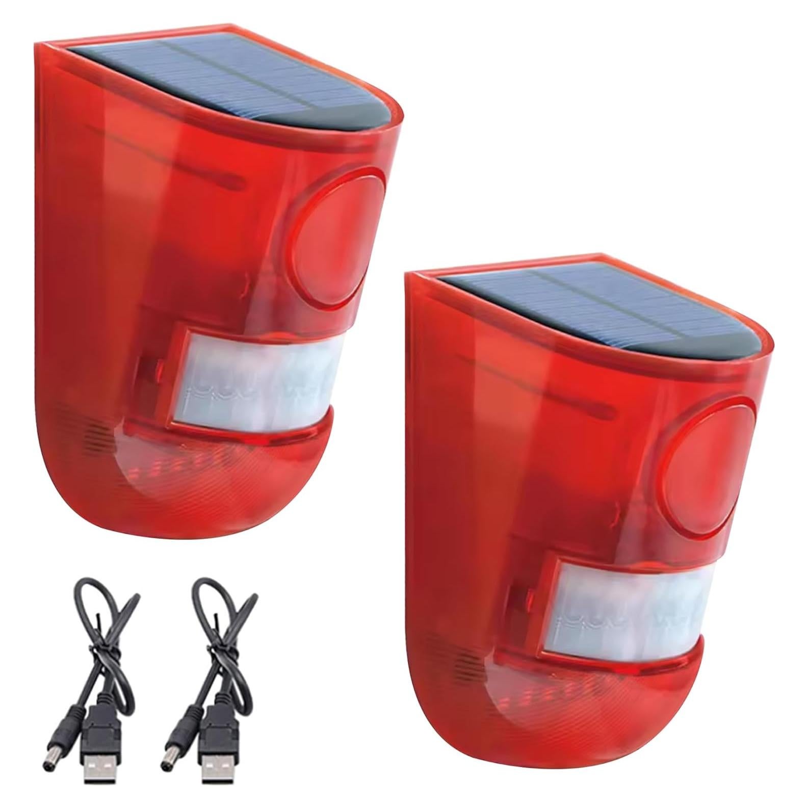 Alarma Solar QXMH con Sensor de Movimiento y Luz Estroboscópica