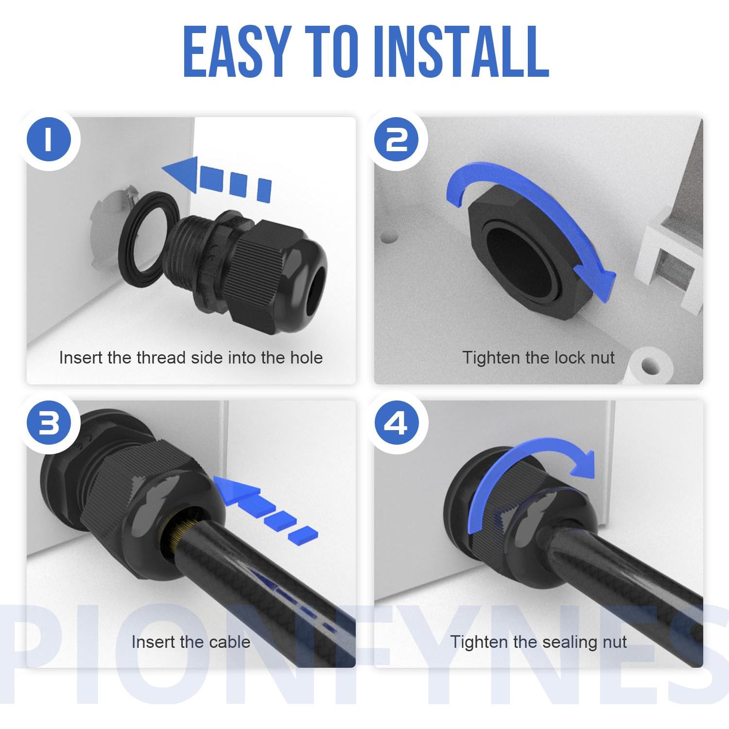 2 Piezas Gland de Cable NPT 32mm PIONFYNES Impermeable
