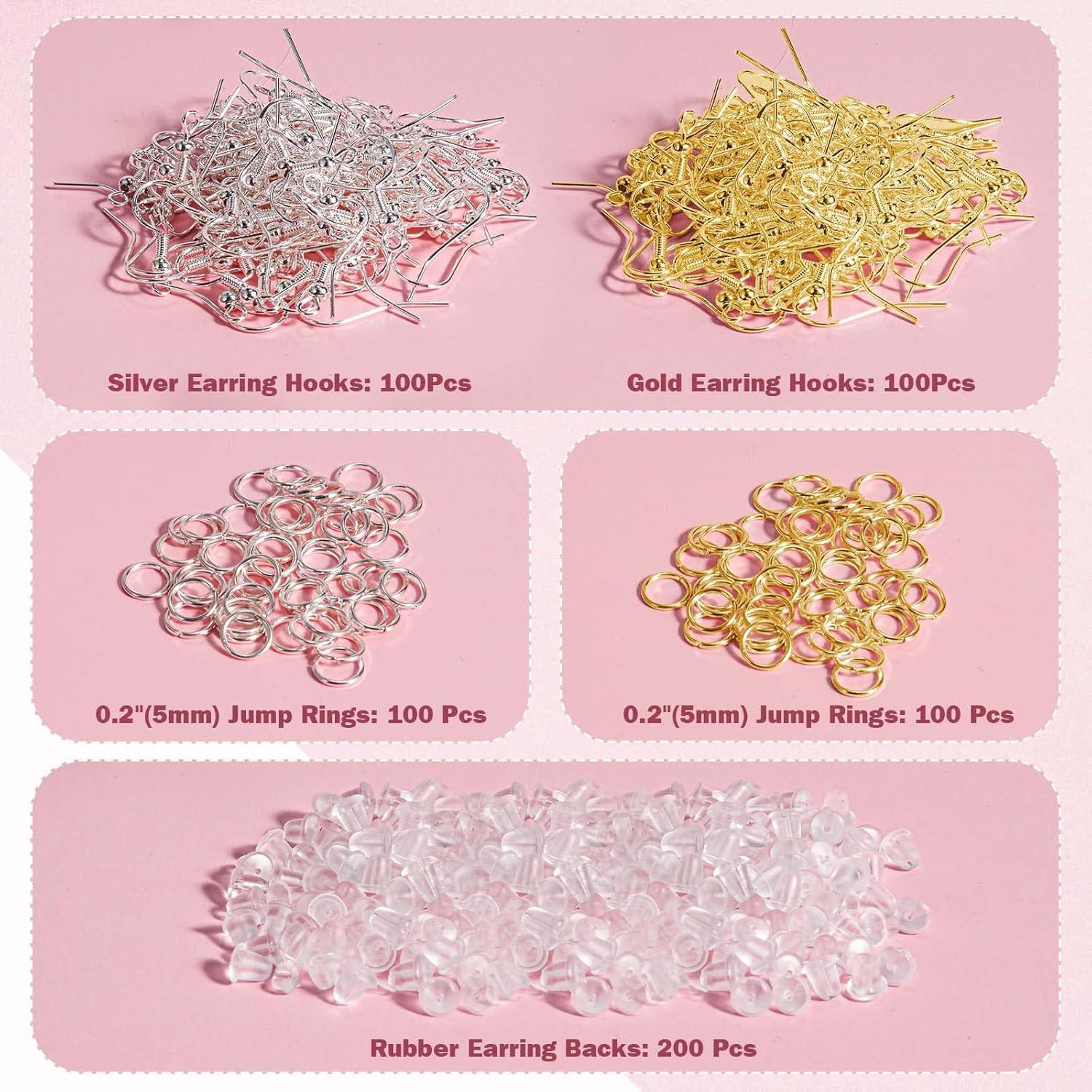 Kit de Ganchos de Aretes Hipoalergénicos Aiythouy 600 Piezas