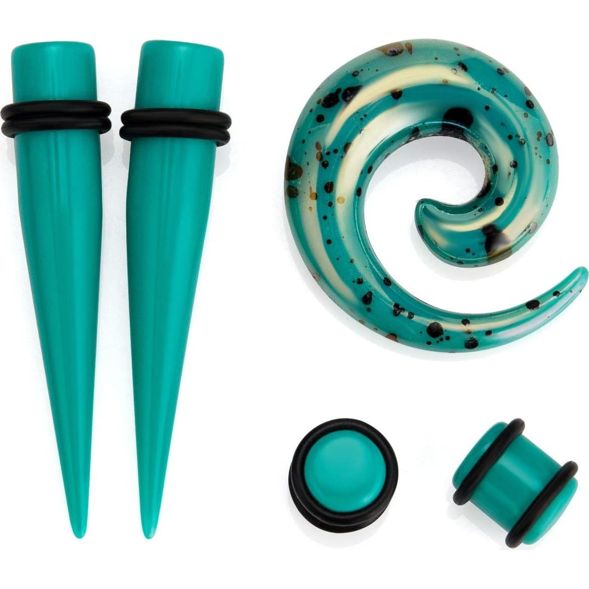 Kit de Estiramiento de Oído Acrílico JDXN 52 Piezas 14G-00G