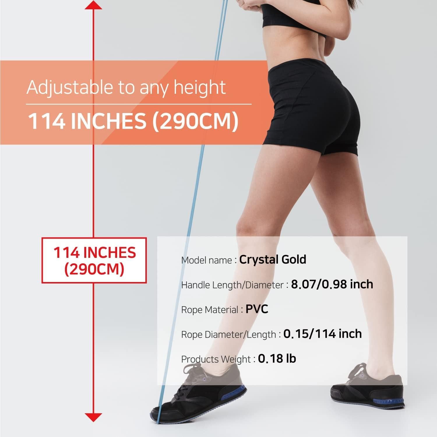 Cuerda de Salto KSY JUMP ROPE Ajustable 290 cm Verde Cristal