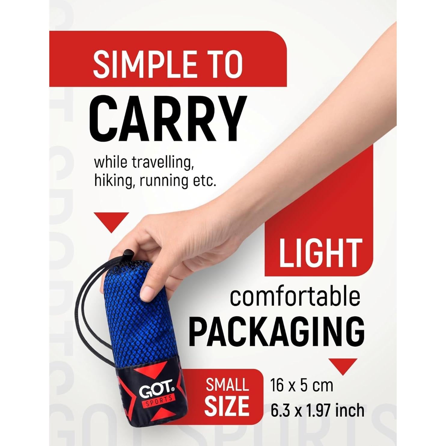 Toalla con Capucha Refrigerante GOT Sports - UPF 50+ - Negro