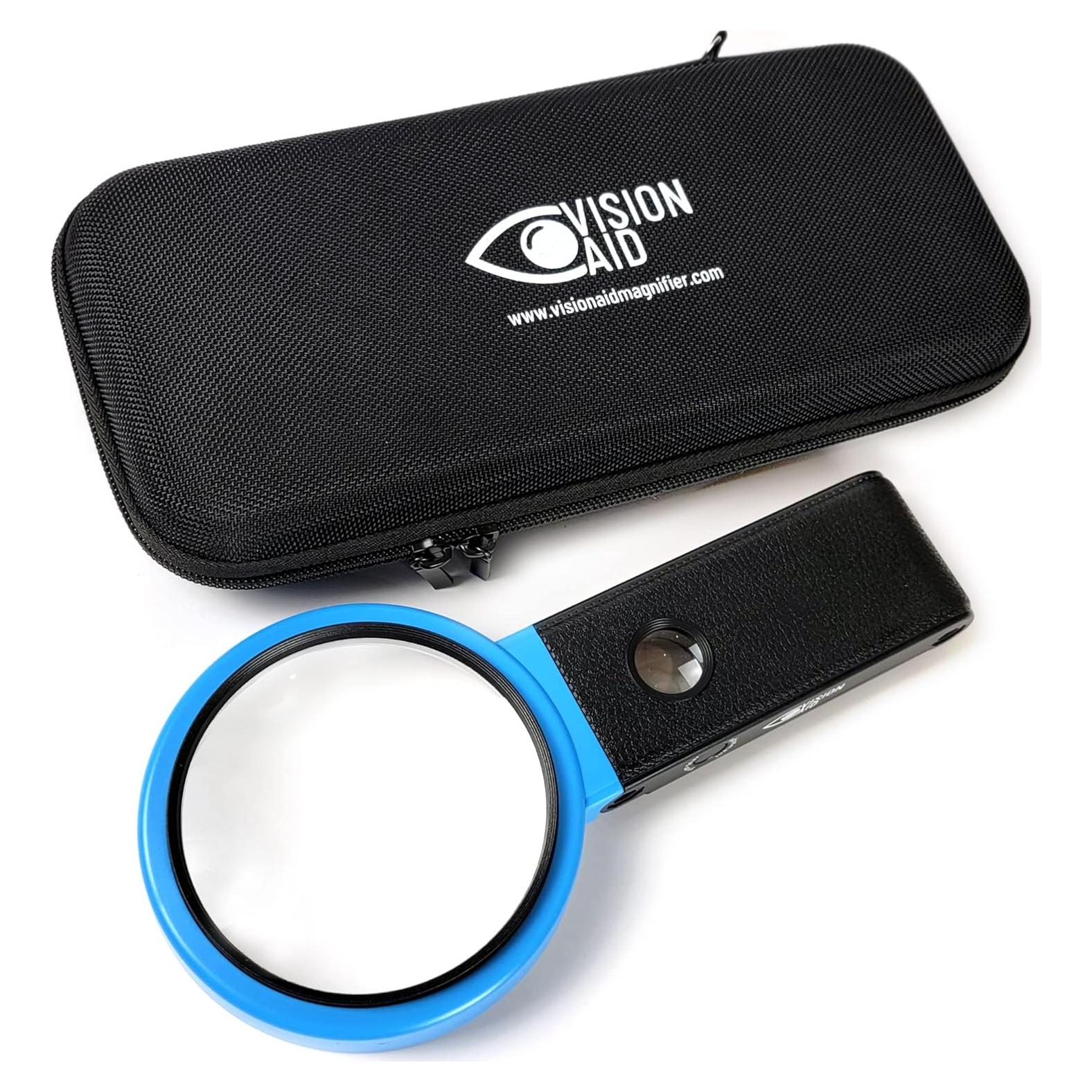 Lupa de Mano Vision Aid VAH 30x con 36 Luces LED y Estuche