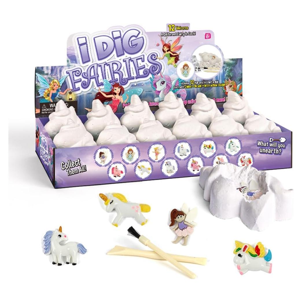 Kit de Excavación de Hadas y Unicornios Liberty Imports - 12 Paquetes