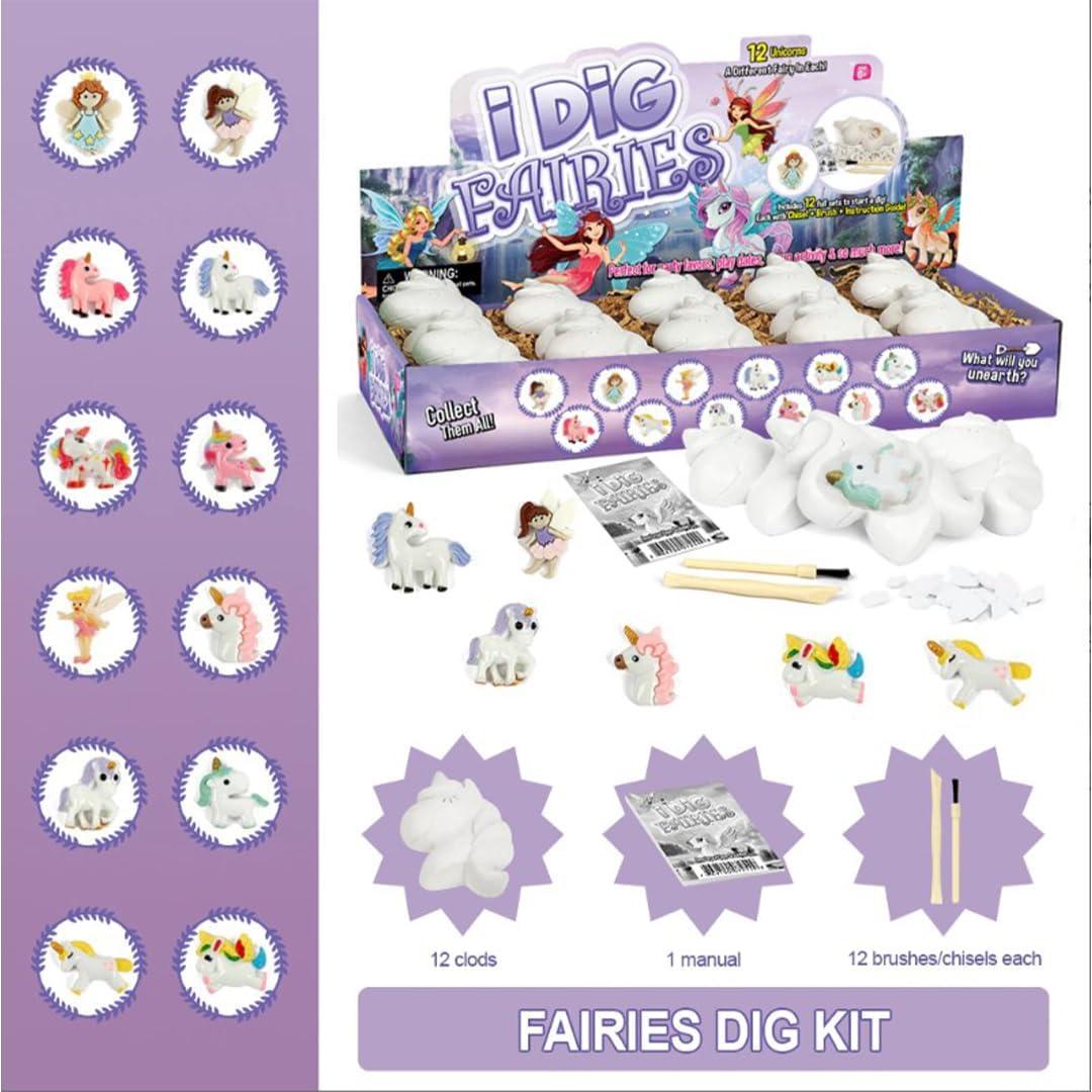 Kit de Excavación de Hadas y Unicornios Liberty Imports - 12 Paquetes