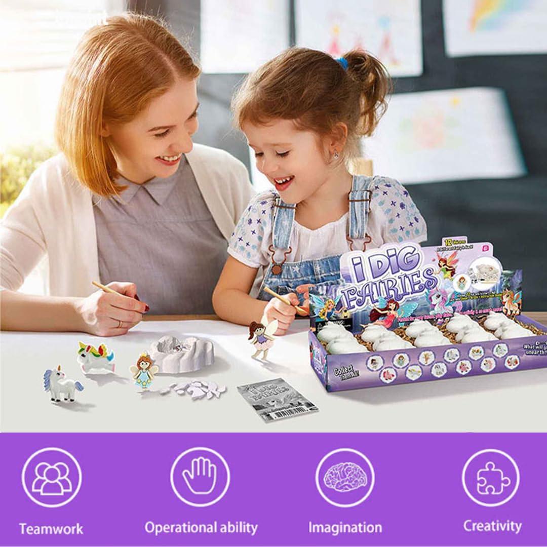 Kit de Excavación de Hadas y Unicornios Liberty Imports - 12 Paquetes