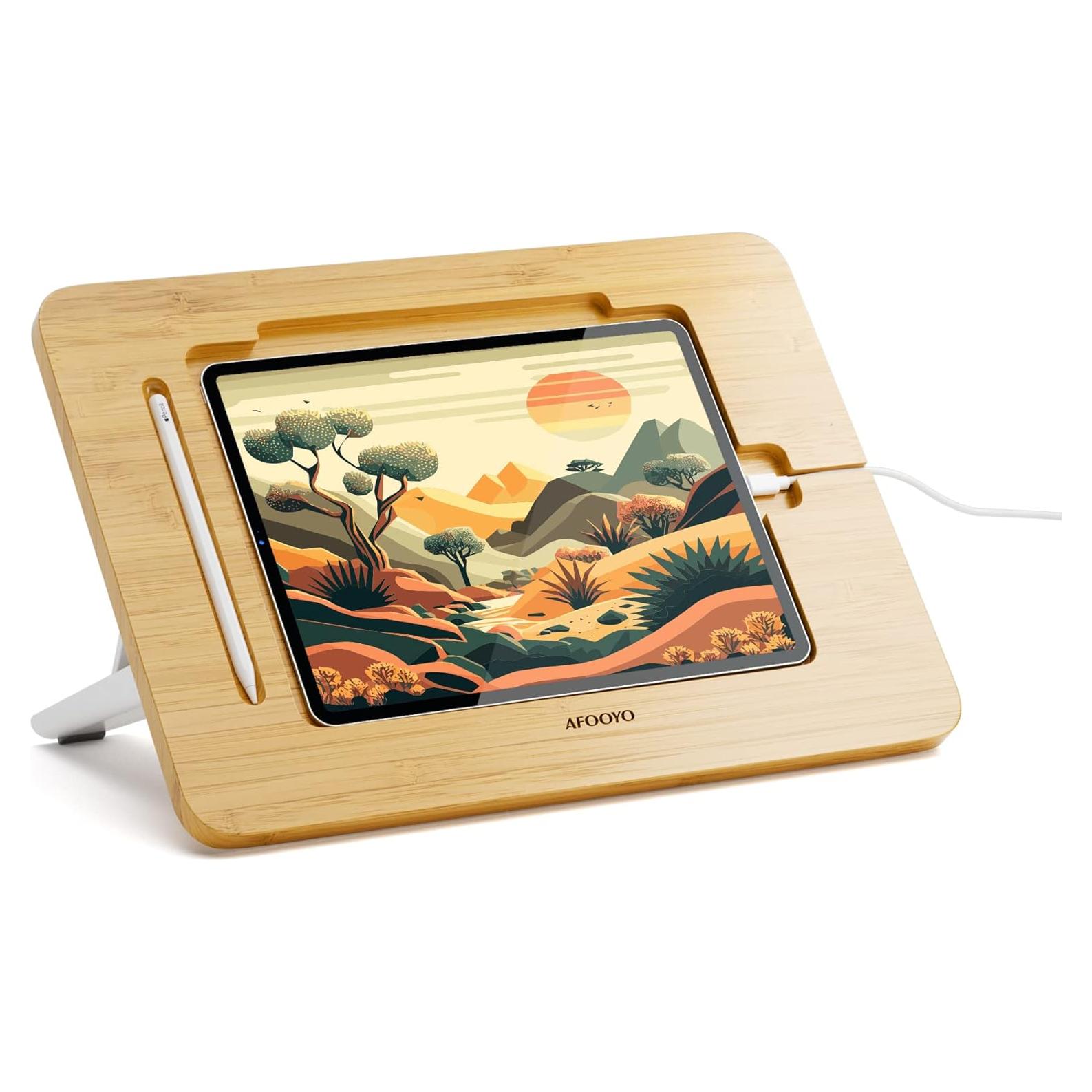 Soporte de Dibujo AFOOYO de Bambú Ajustable 9.7-11"