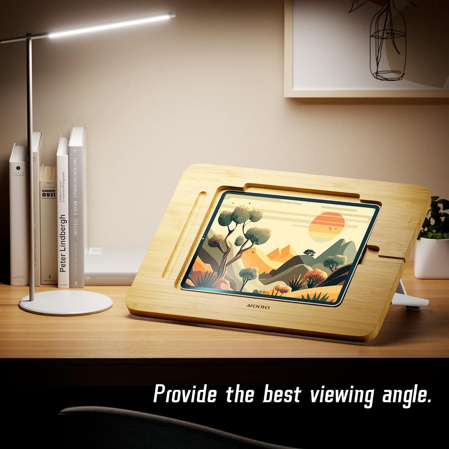 Soporte de Dibujo AFOOYO de Bambú Ajustable 9.7-11"