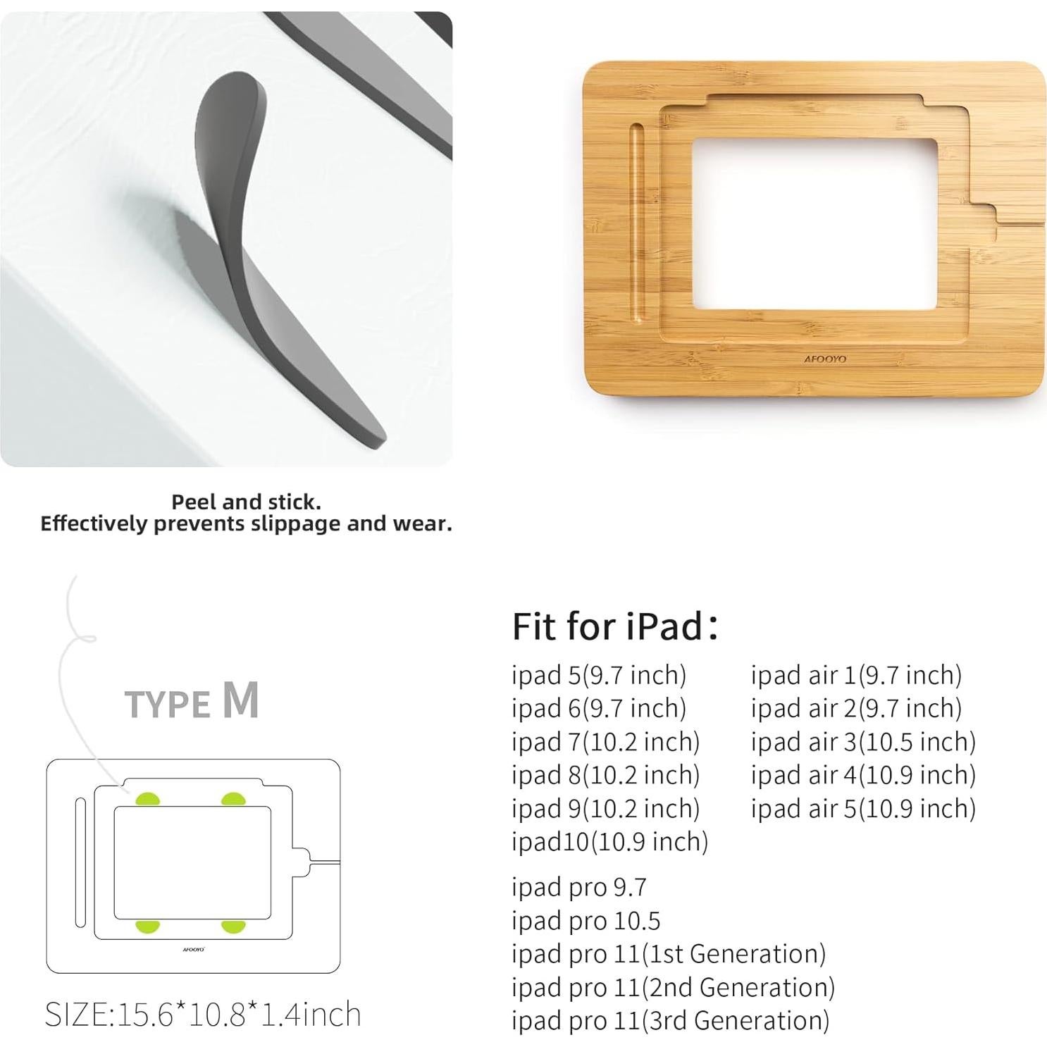 Soporte de Dibujo AFOOYO de Bambú Ajustable 9.7-11"