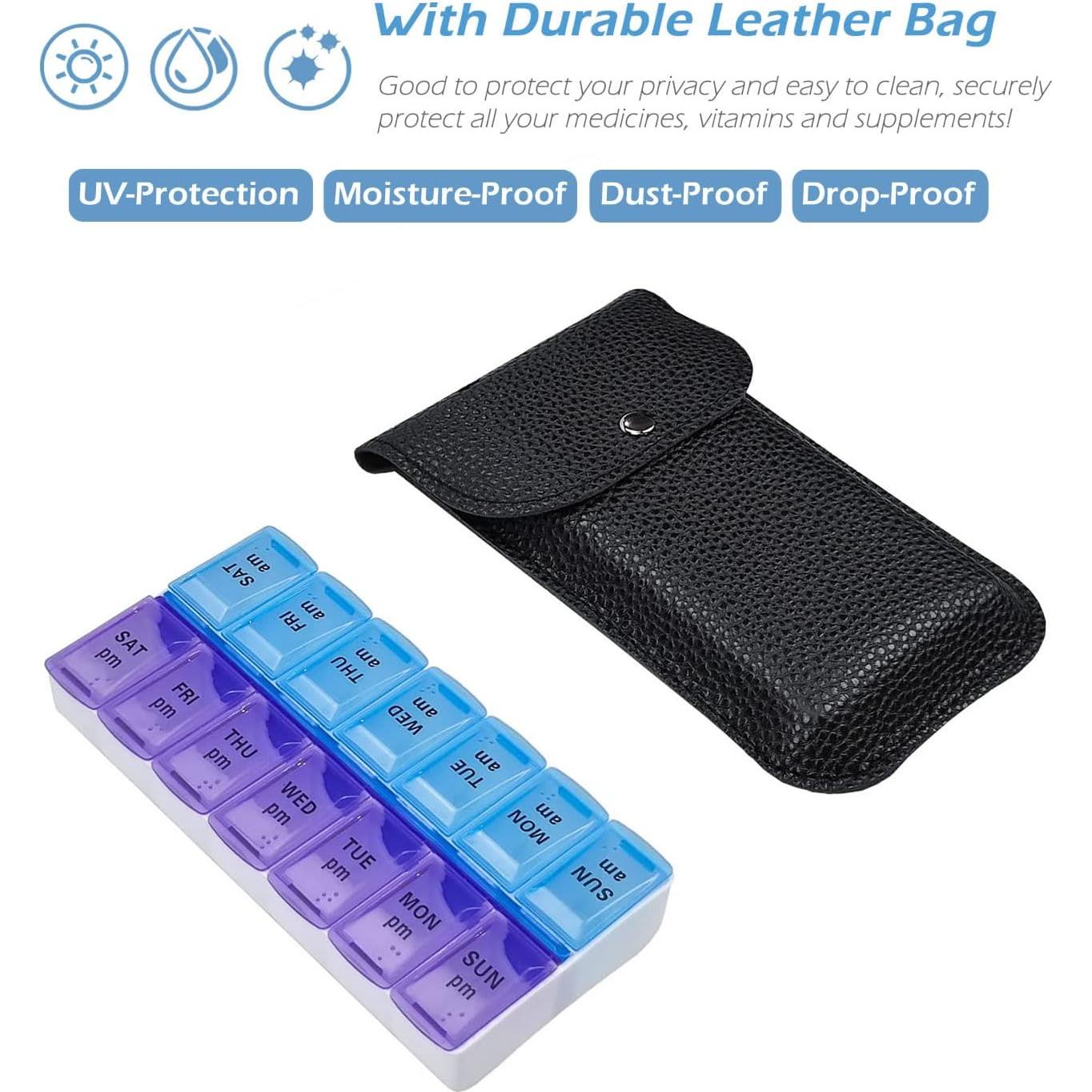 Organizador de Pastillas VOFOON Pequeño 7 Días AM PM Viaje