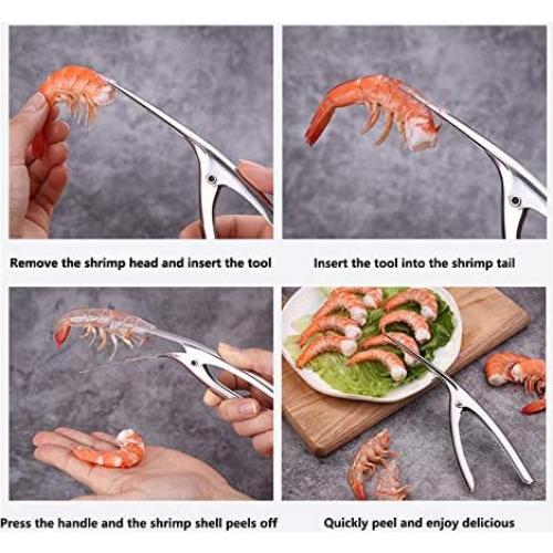 Limpiador de Camarones 2 en 1 ELEDUCTMON - Acero Inoxidable