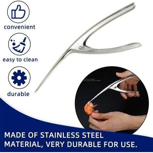 Limpiador de Camarones 2 en 1 ELEDUCTMON - Acero Inoxidable