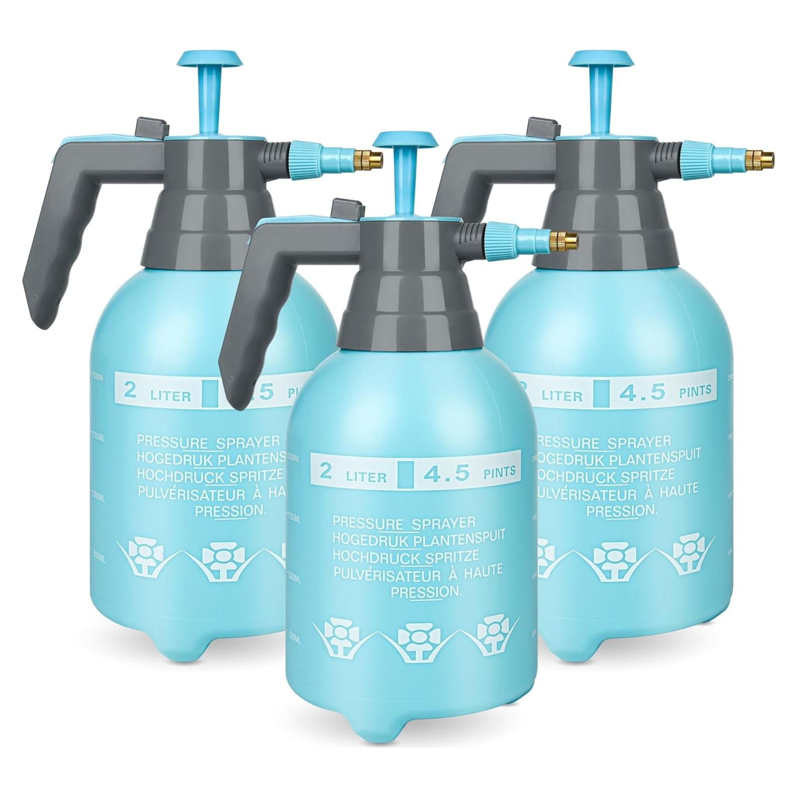 3 Pulverizadores de Mano TREEHAC 2L Azul - Boquilla Ajustable