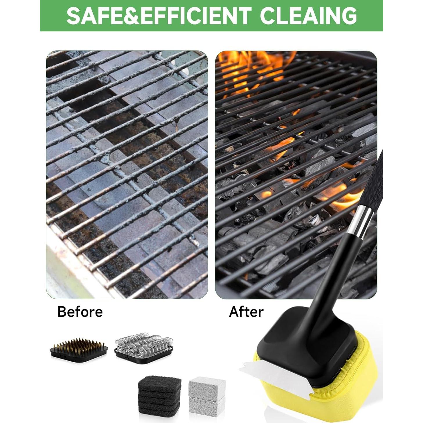 Cepillo de Limpieza para Parrilla GEEKHOM Acero Inoxidable 0.62kg