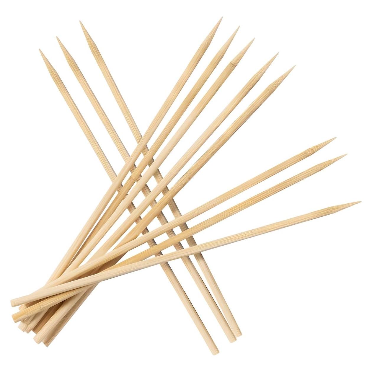 Palitos de Bambú Natural DaTpuik 15 cm 100 PCS para Barbacoa