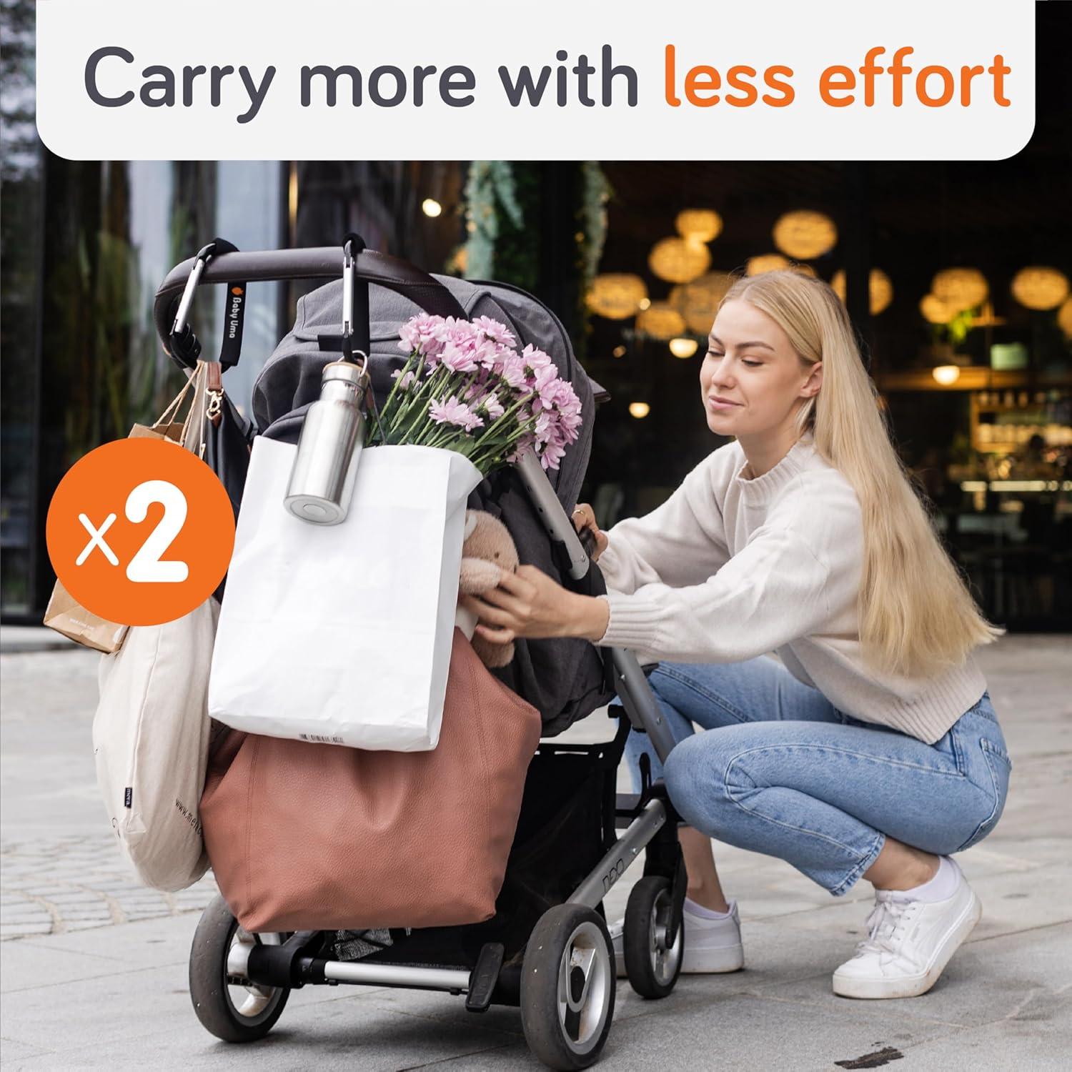 Ganchos XL para Cochecito Baby Uma - Paquete de 2, 5 kg