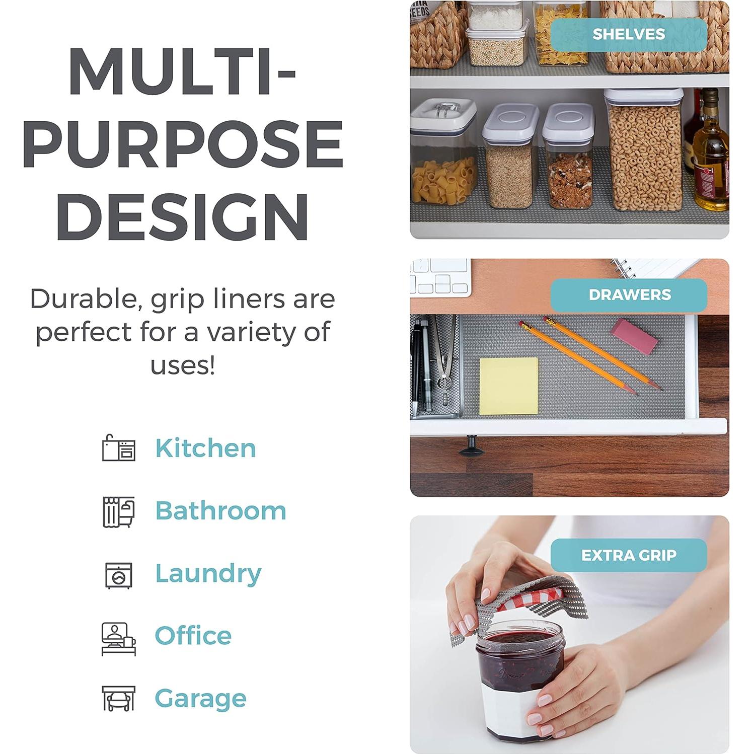 Forro de Estante No Adhesivo HOME GENIE 30.48x6.1m Gris