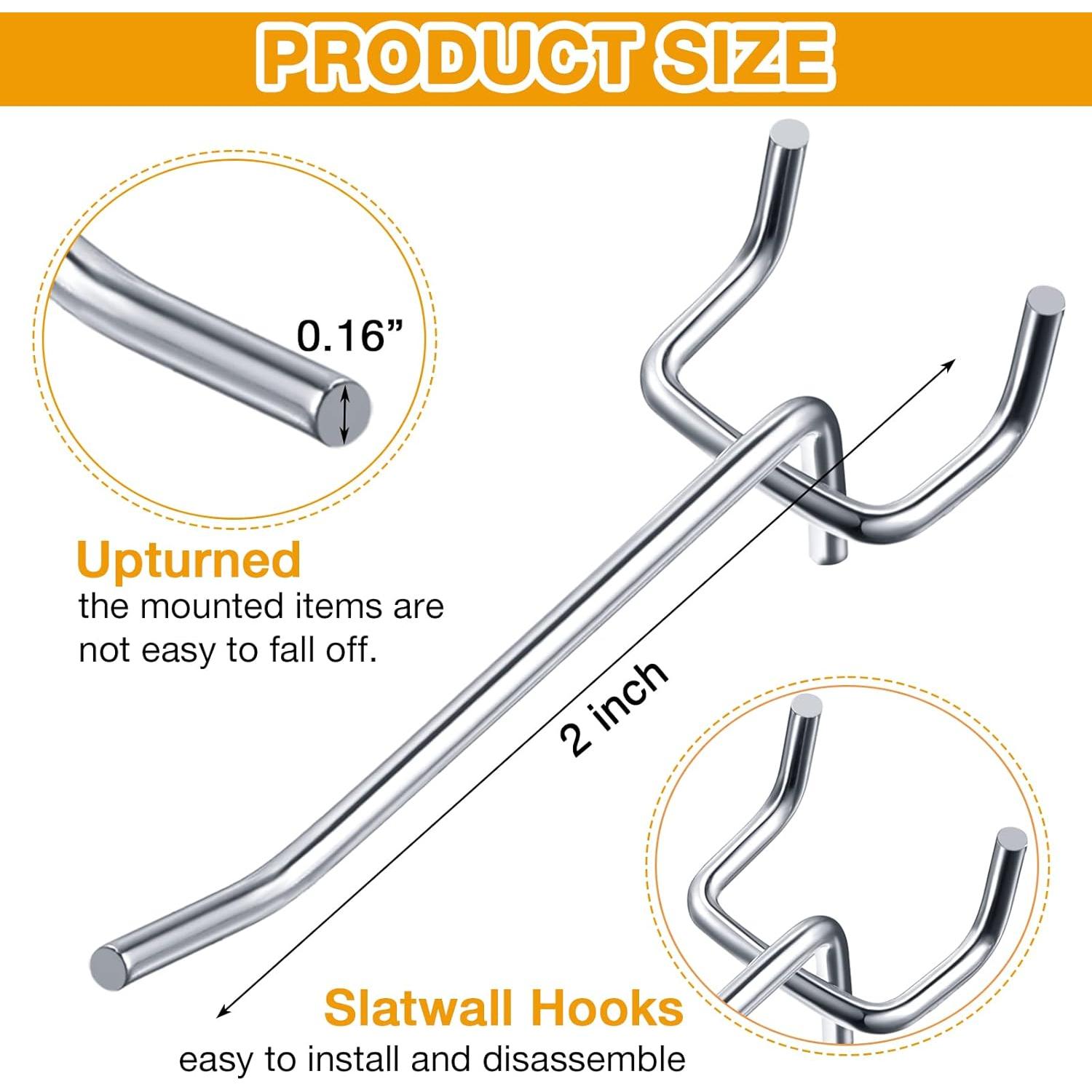 Ganchos para Tablero de Clavos Funrous 100 Piezas Acero Inoxidable