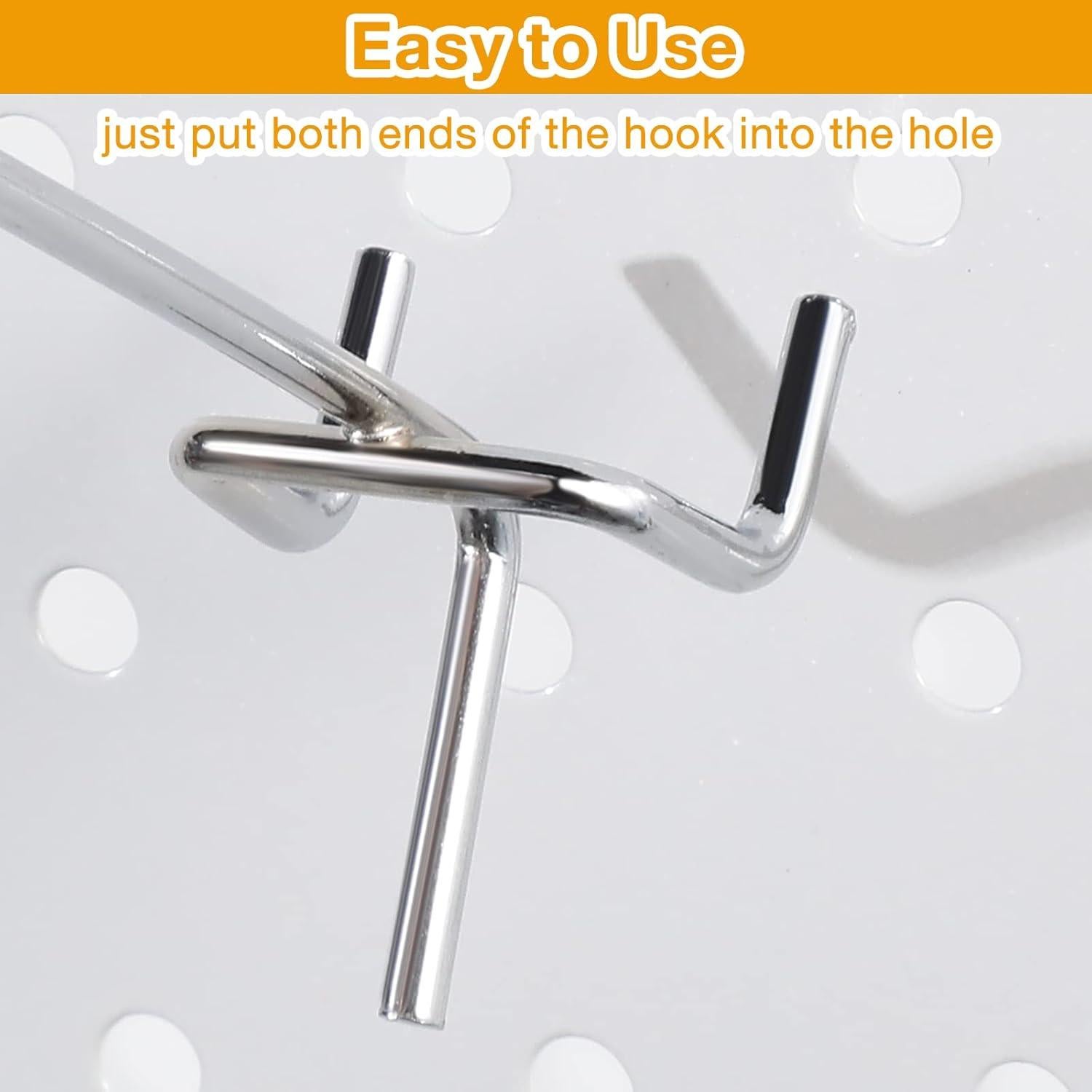 Ganchos para Tablero de Clavos Funrous 100 Piezas Acero Inoxidable