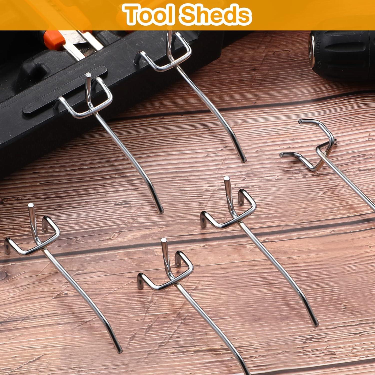 Ganchos para Tablero de Clavos Funrous 100 Piezas Acero Inoxidable