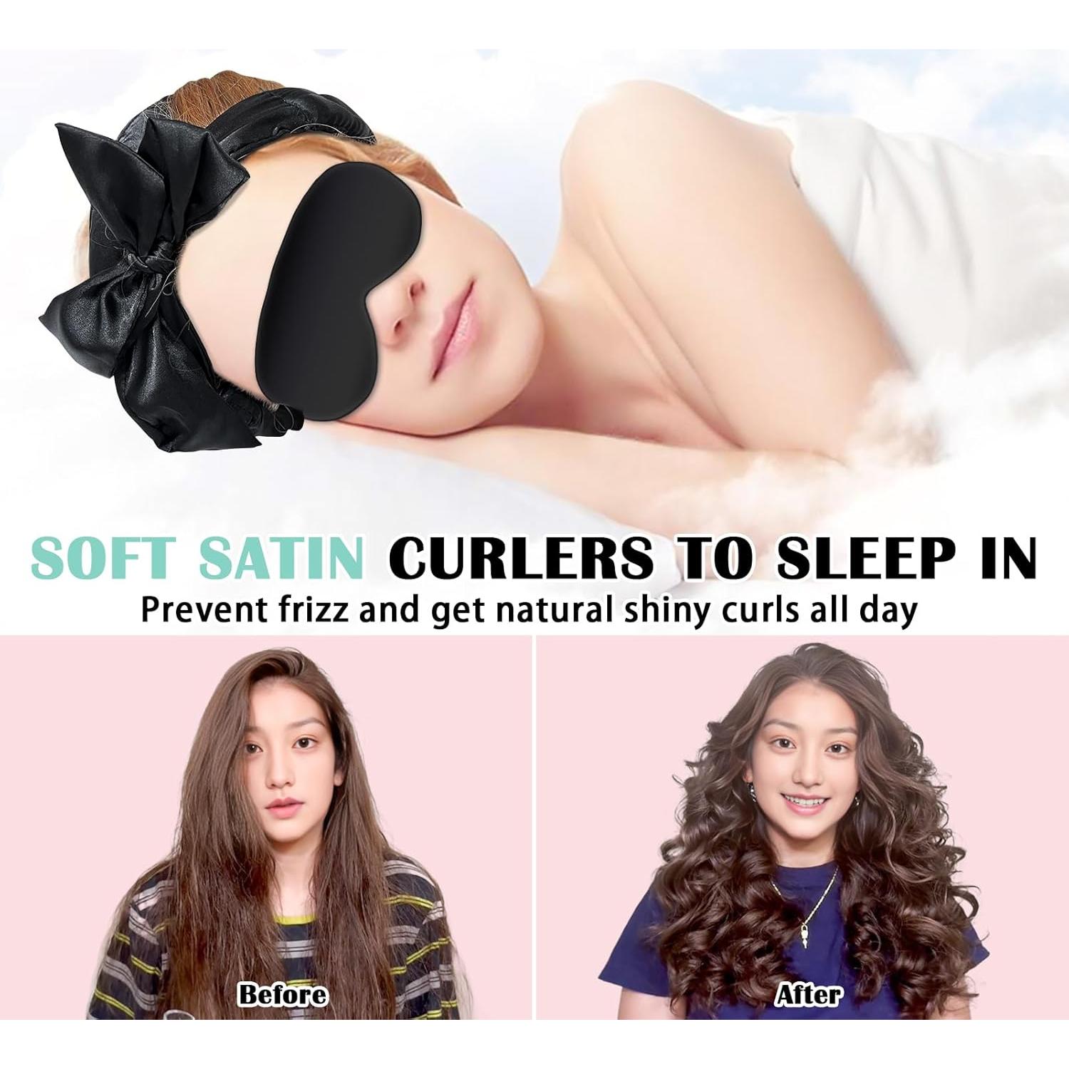 Rizadores de Cabello Sin Calor Gwabee 70" Negro 10 Piezas