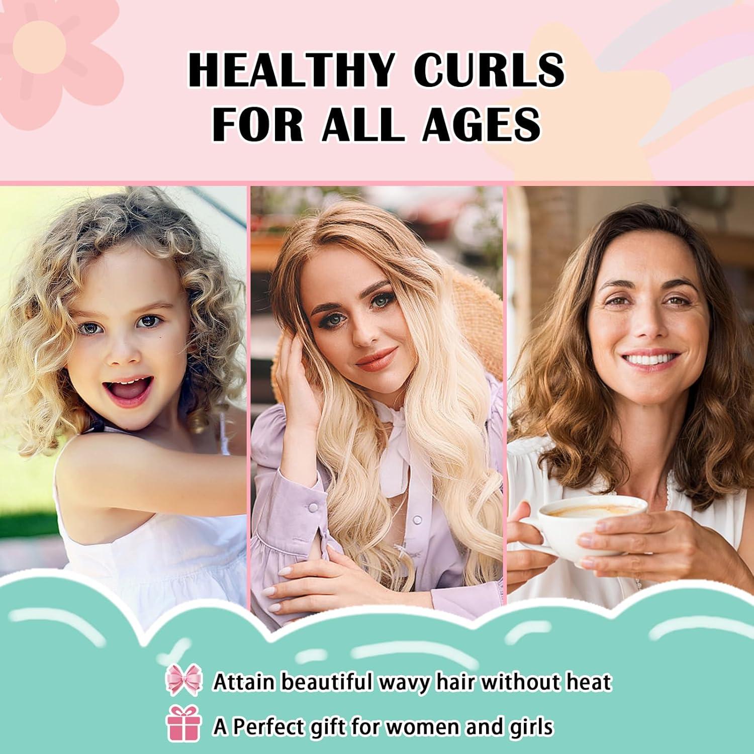 Rizadores de Cabello Sin Calor Gwabee 70" Negro 10 Piezas