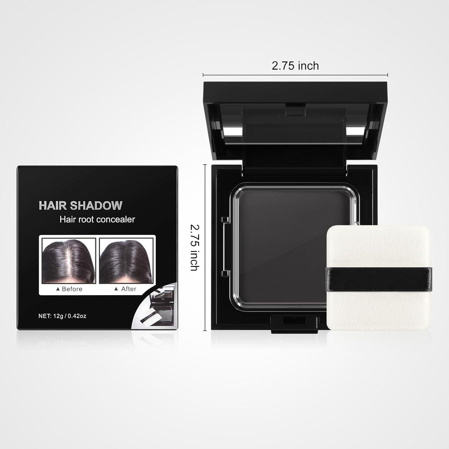 Kit de Polvo para Sombra de Cabello Boobeen - Retoque Raíces Negro