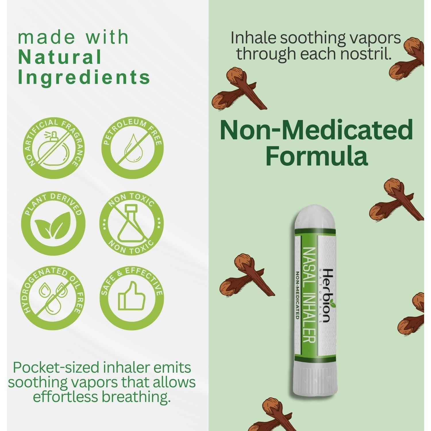 Inhalador Nasal Herbion Naturals No Medicado 1.5ml Alivio Congestión