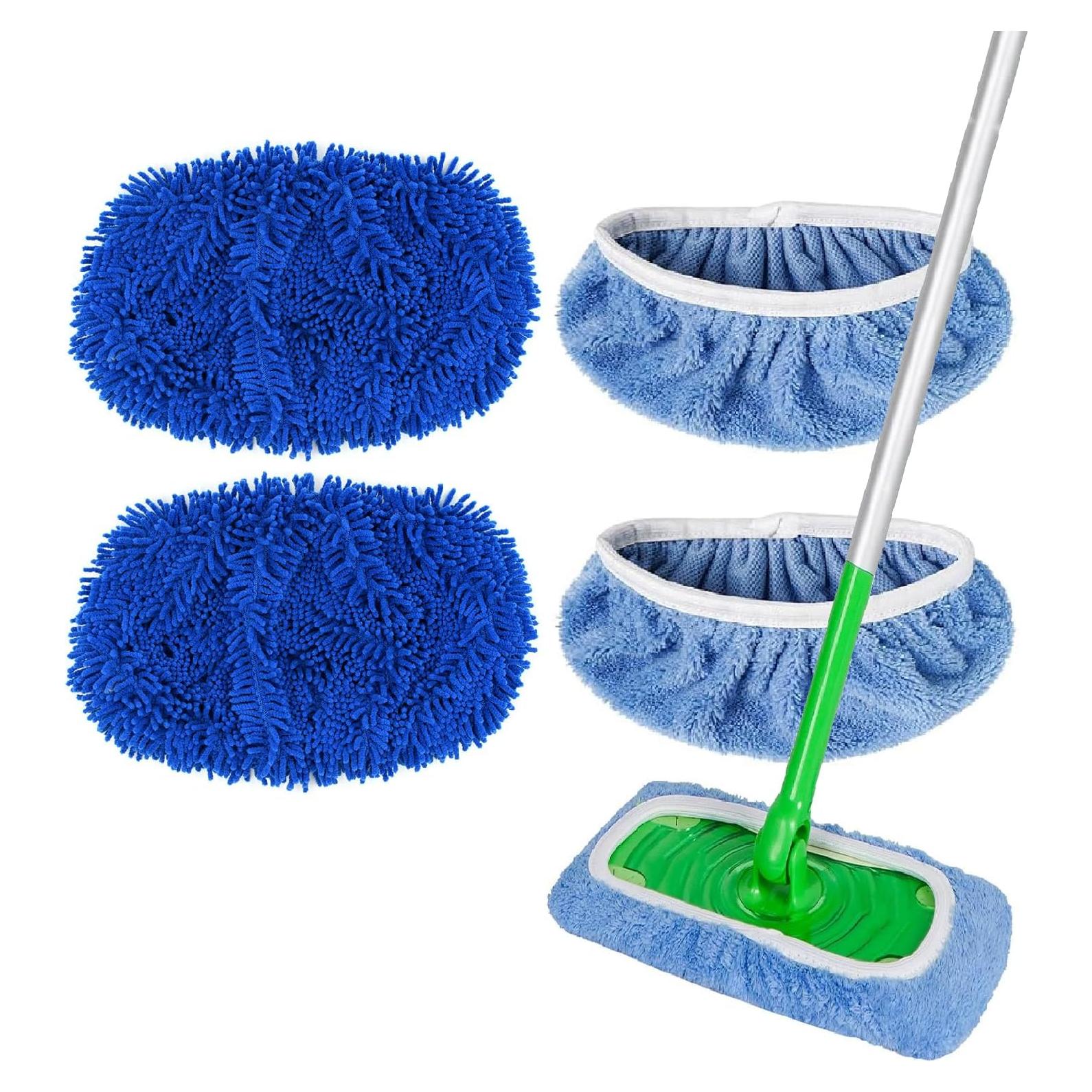 Paños de Microfibra Reutilizables Febsow 4PCS para Trapeador Swiffer