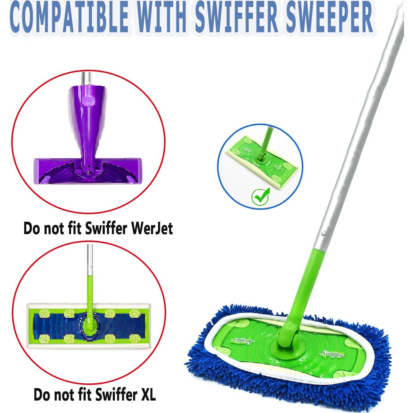 Paños de Microfibra Reutilizables Febsow 4PCS para Trapeador Swiffer