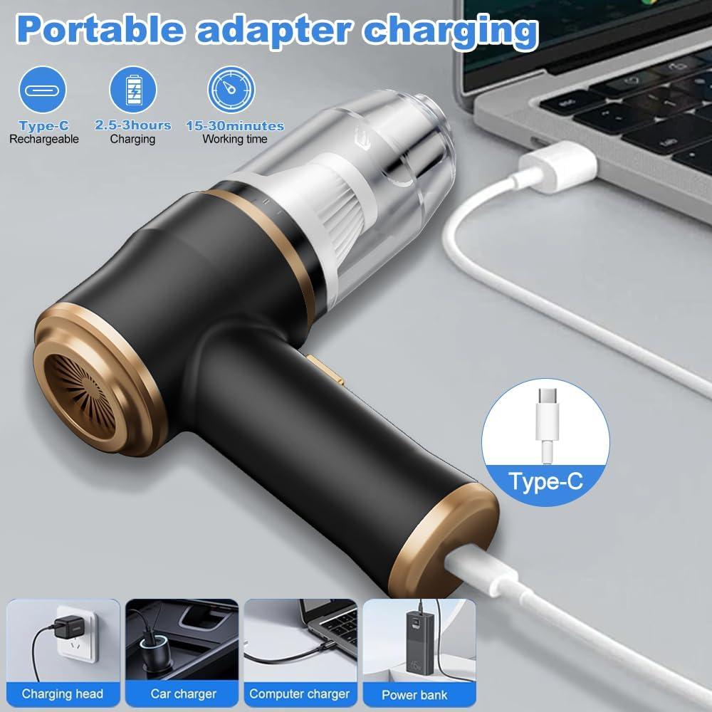 Aspiradora de Coche Inalámbrica BELIBUY 100W 12000Pa Negra