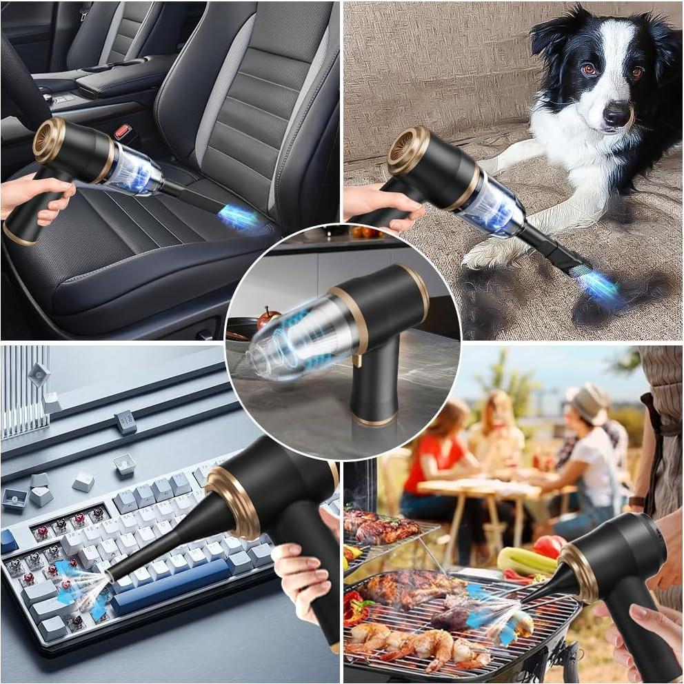 Aspiradora de Coche Inalámbrica BELIBUY 100W 12000Pa Negra