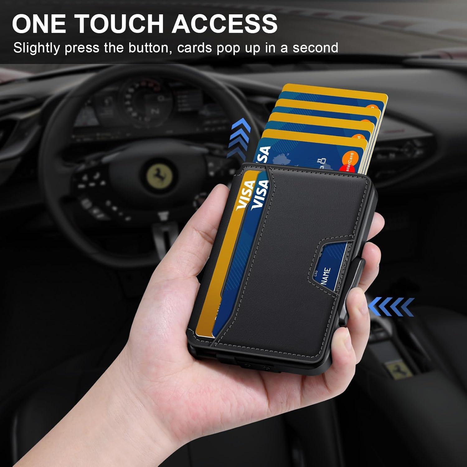 Billetera minimalista SEMORID V26 con bloqueo RFID y clip