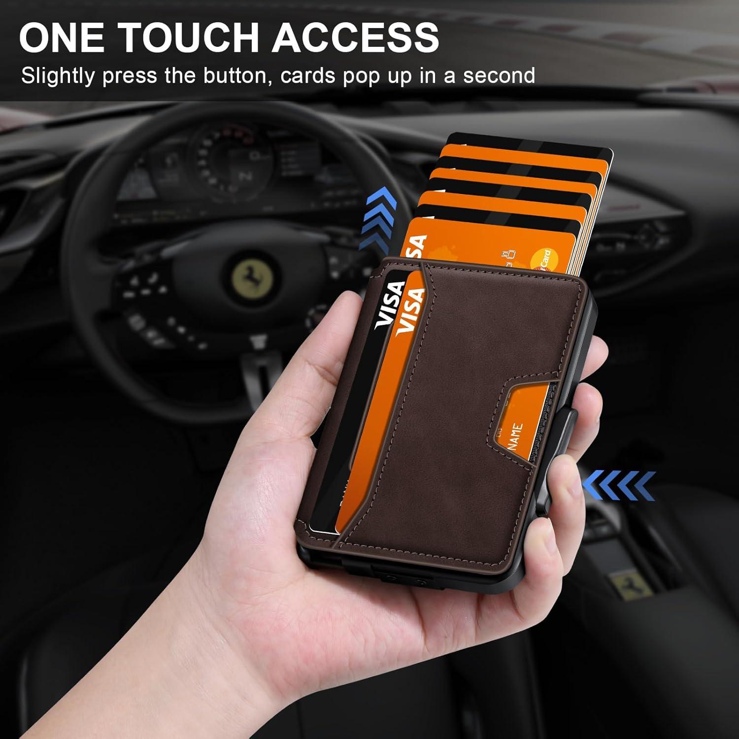 Billetera minimalista SEMORID V26 con bloqueo RFID para hombres