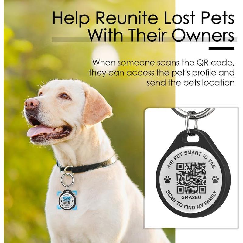 Etiqueta de Identificación para Mascotas AIR - 2 Pcs con Código QR