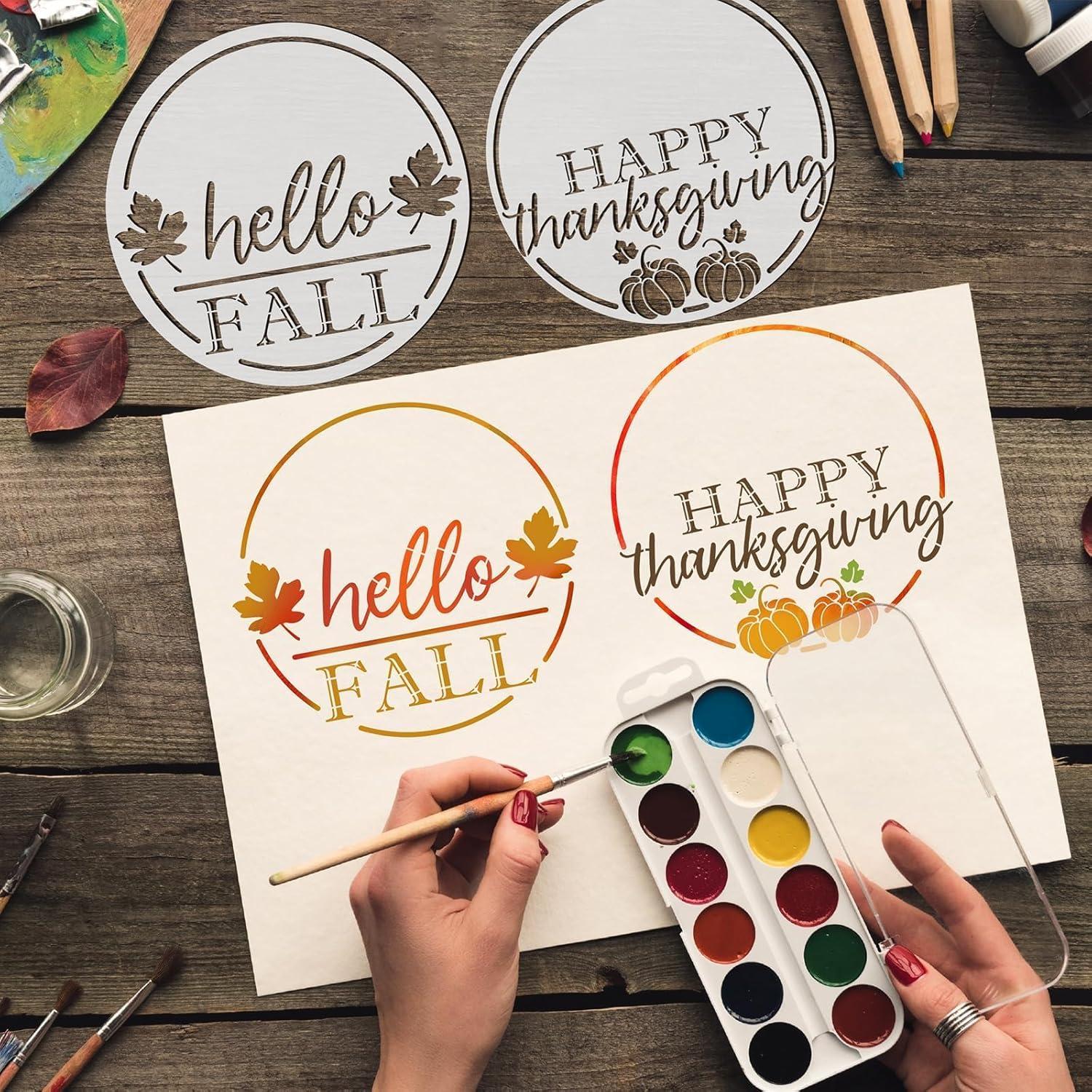 8 Plantillas de Otoño para Pintar en Madera 30.5 cm - Clothmile