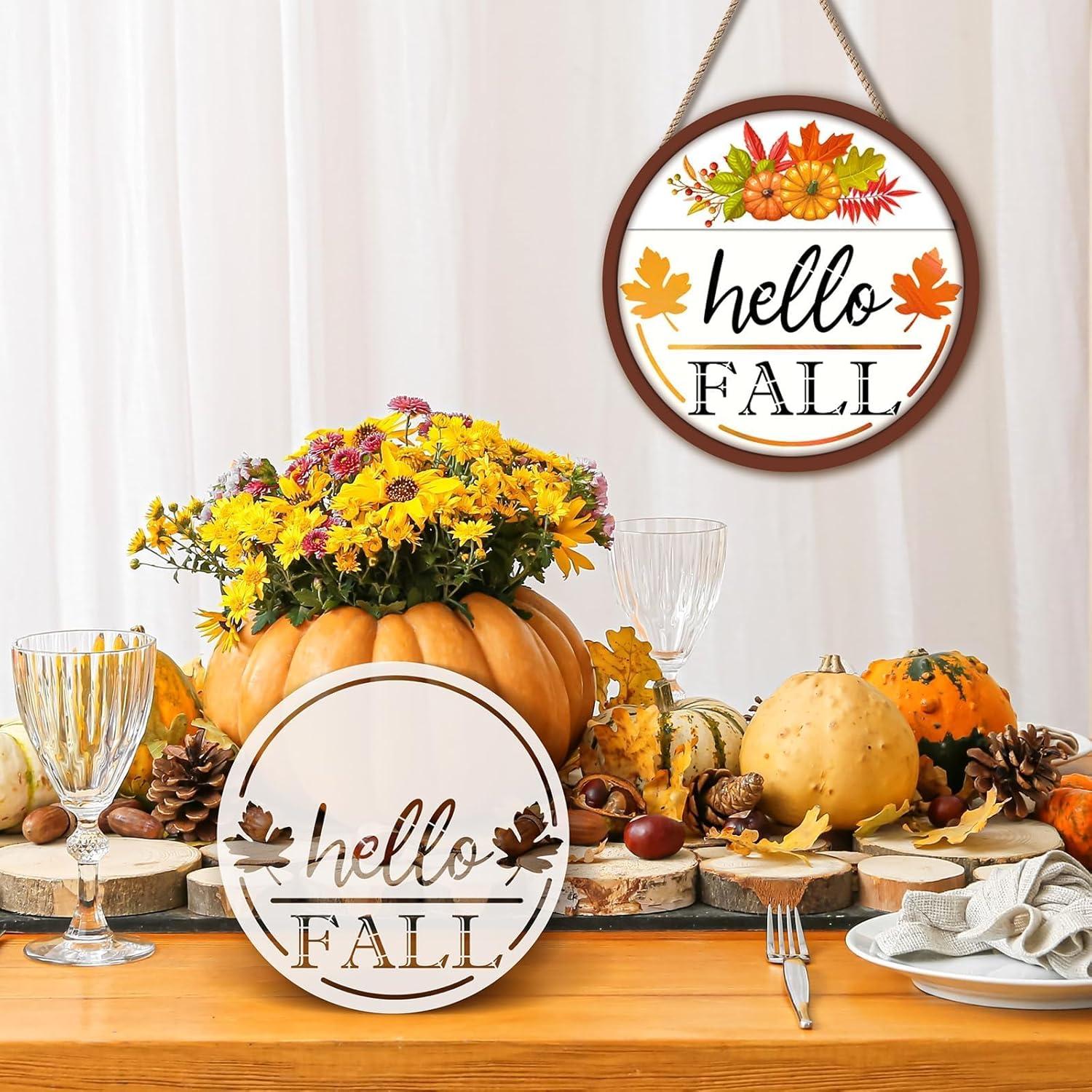 8 Plantillas de Otoño para Pintar en Madera 30.5 cm - Clothmile