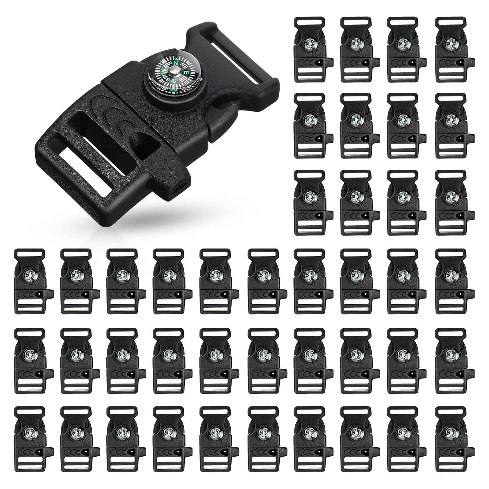 50 Clips de Hebilla de Paracord Jexine para Supervivencia