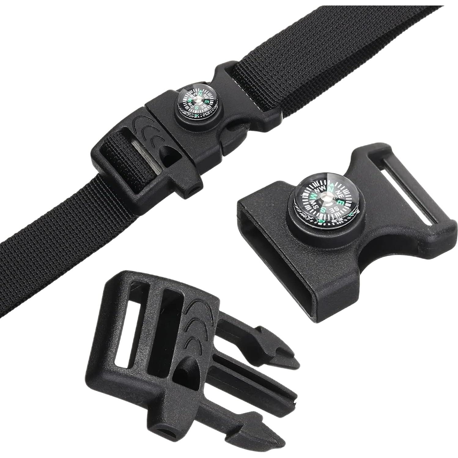 50 Clips de Hebilla de Paracord Jexine para Supervivencia