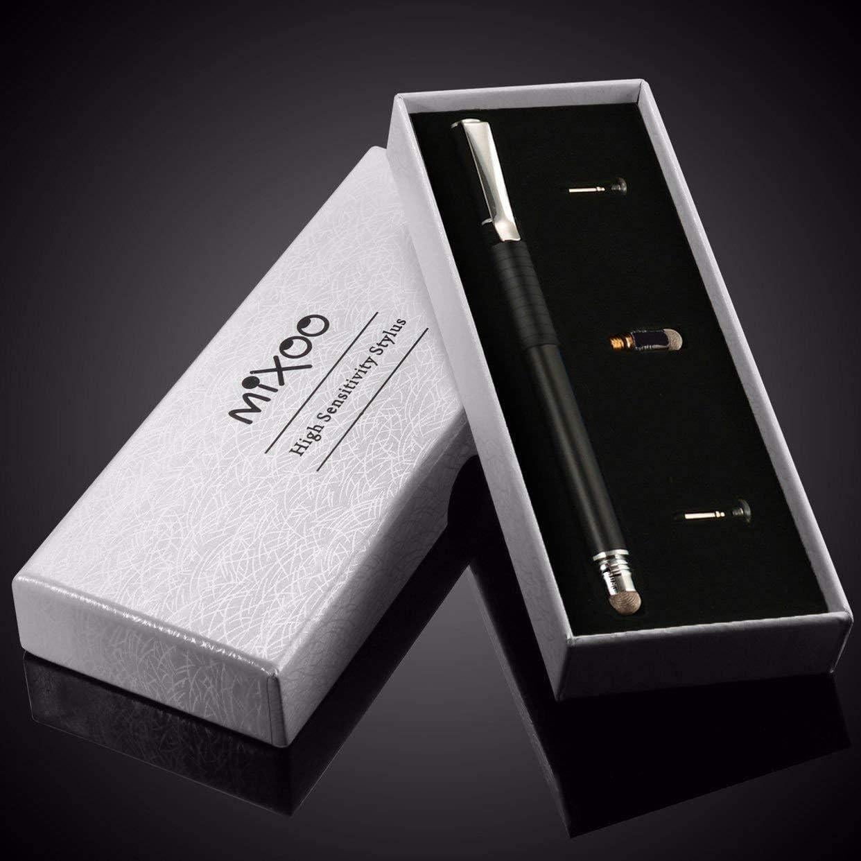 Lápiz Estilográfico Capacitivo Mixoo 2-en-1 Negro Alta Precisión