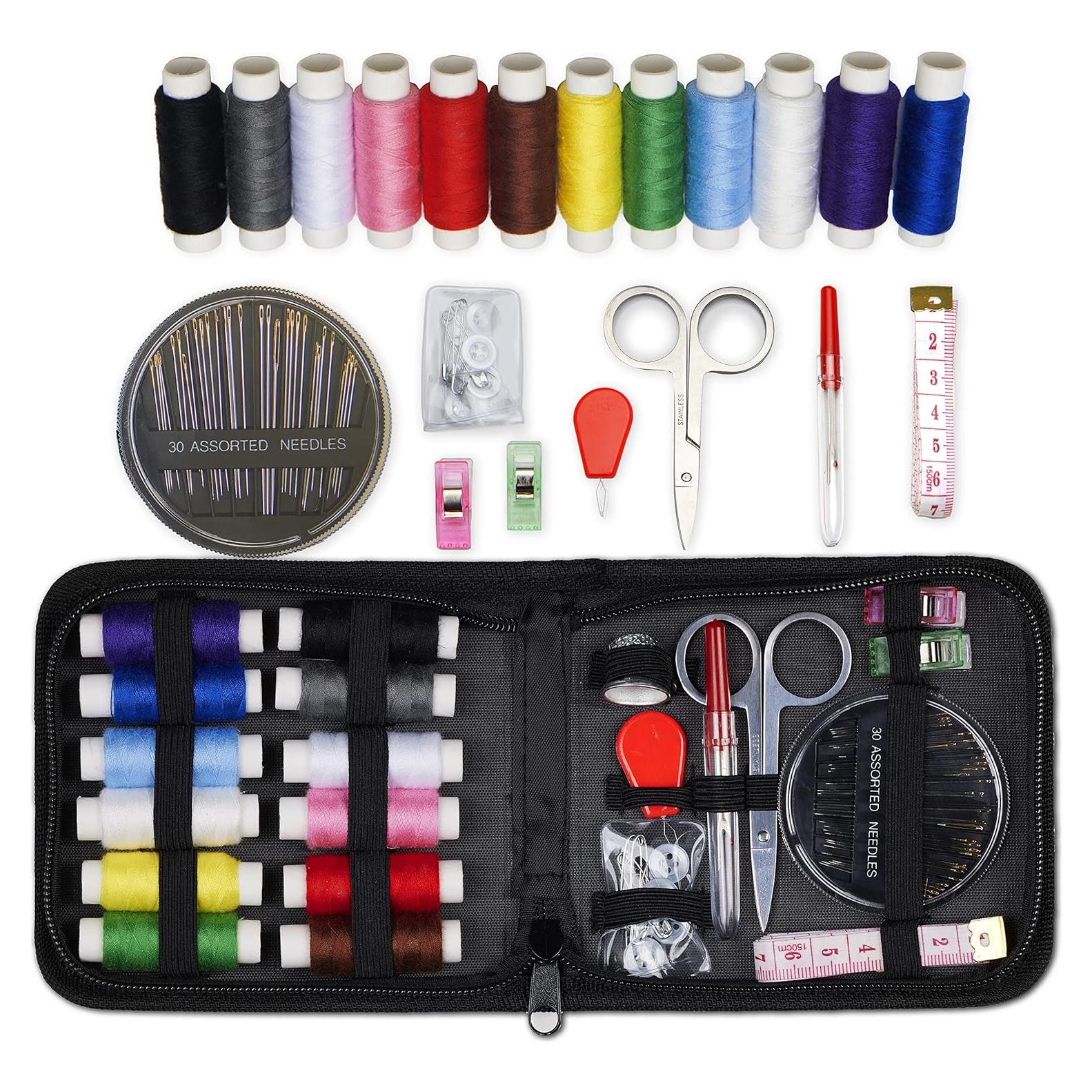 Kit de Costura Portátil Artika 59 Piezas - Tijeras, Hilo, Cinta Métrica