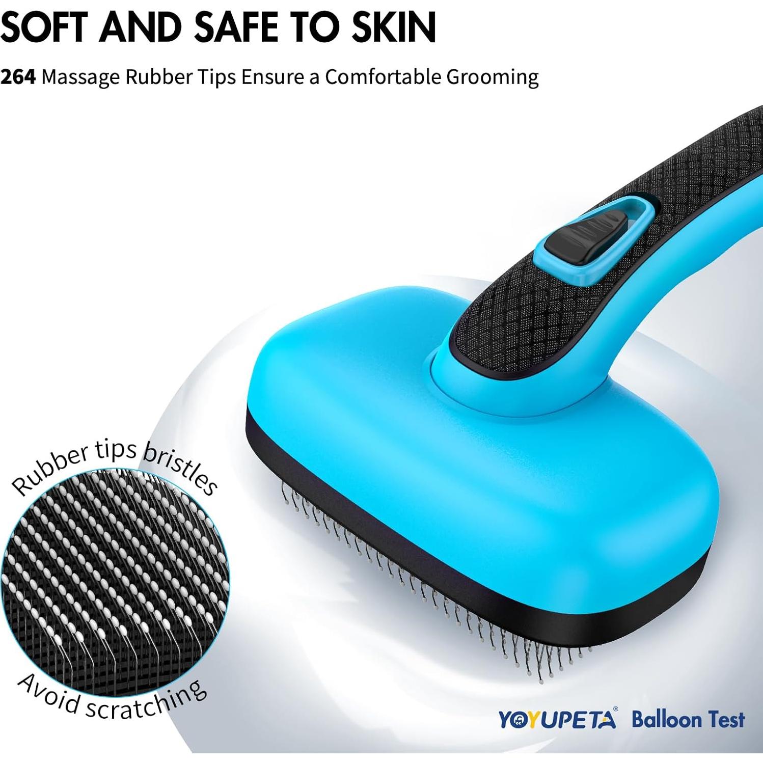 Kit de Cepillo para Perros y Gatos Joy-Pet 3 en 1 Azul