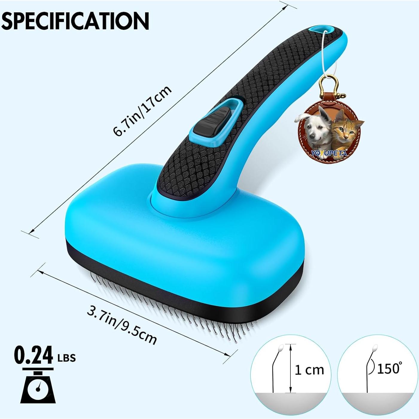 Kit de Cepillo para Perros y Gatos Joy-Pet 3 en 1 Azul