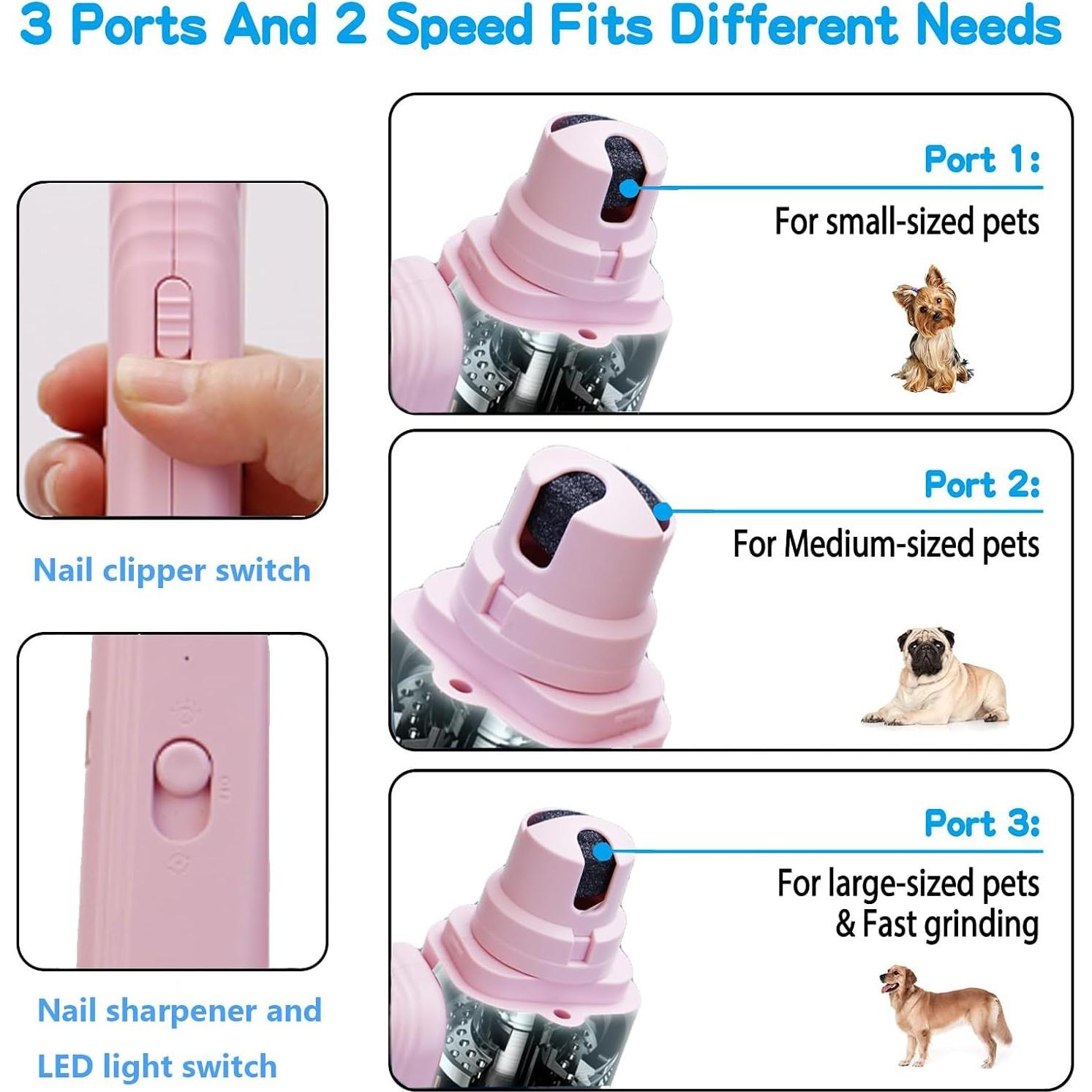 Cortador de Uñas Eléctrico Profesional MEPEREZ PC-666 Blanco