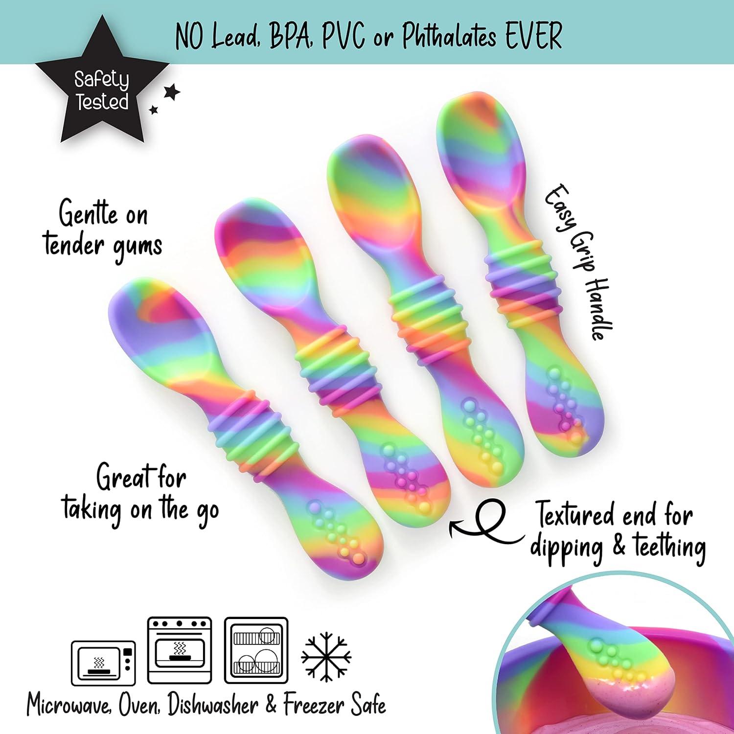 Conjunto de Cucharas de Silicona PrimaStella 4 Piezas Bebés