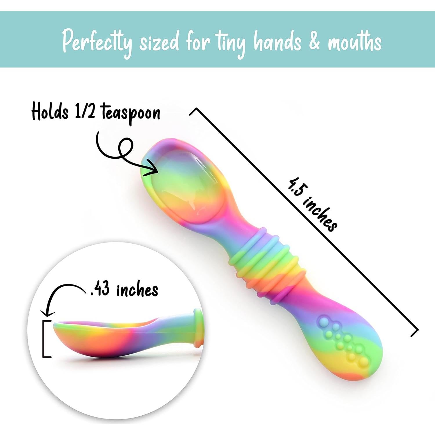 Conjunto de Cucharas de Silicona PrimaStella 4 Piezas Bebés