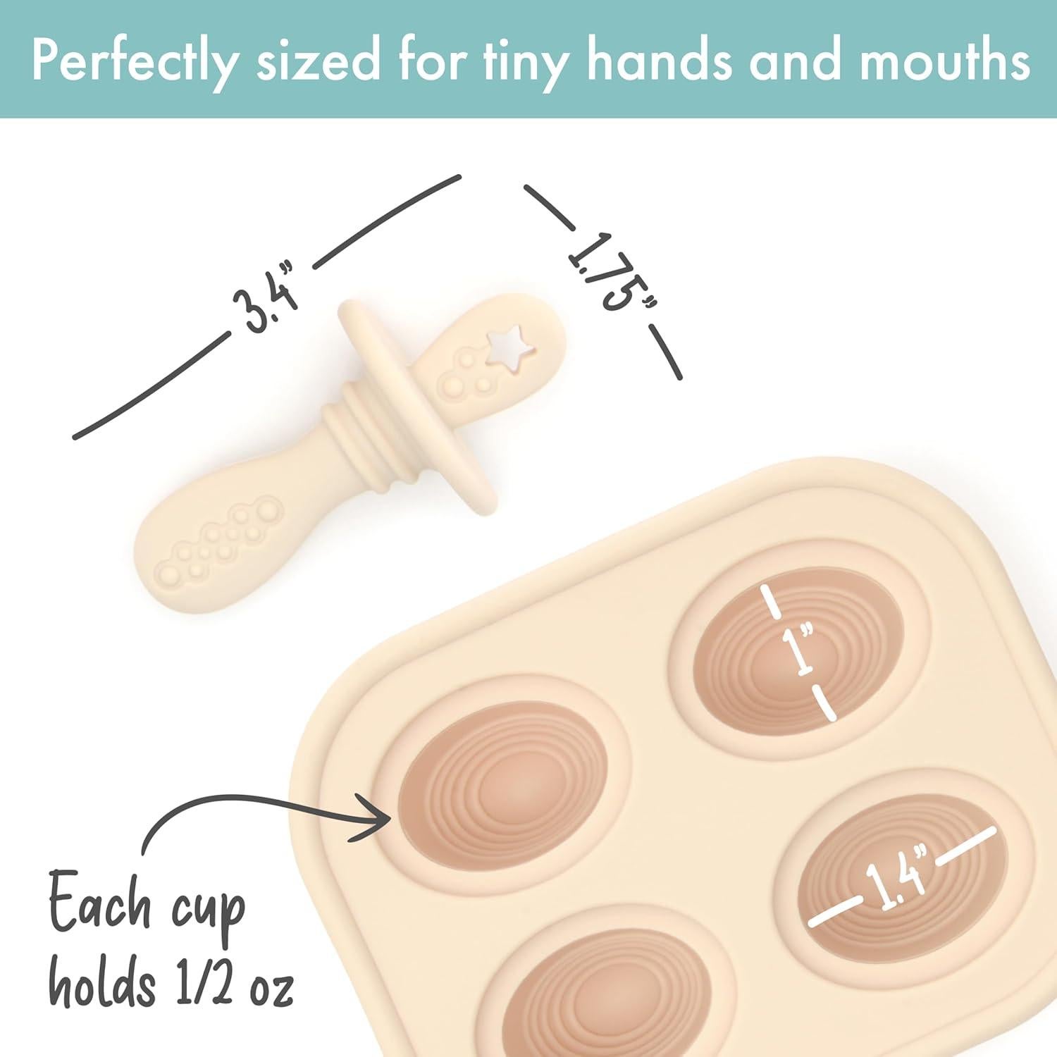 Molde de Popsicle PrimaStella de Silicona - 4 Porciones - 100% Libre de BPA